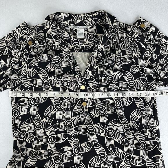 DVF Diane Von Furstenberg Silk Floral Pocketed V-neck Dress 8 - Picture 9 of 11